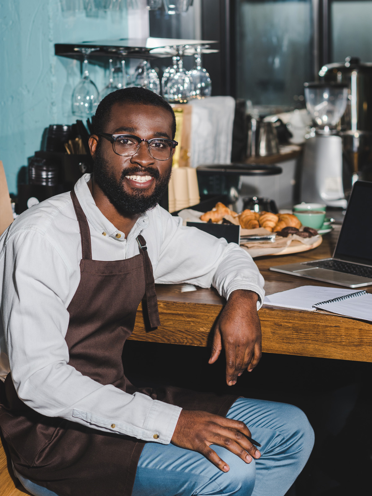 Busy restaurant owner